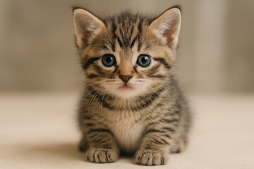 Adorable feline with a fluffy coat