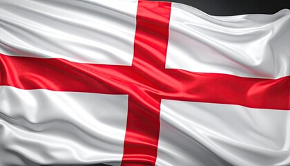 Fototapeta premium Waving flag with red cross