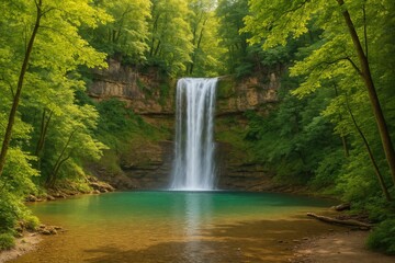 Obraz premium Majestic cascade of Patad Waterfall