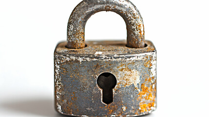 Close-up of a rusty padlock