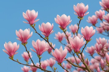 Beautiful bloom of Magnolia blossoms
