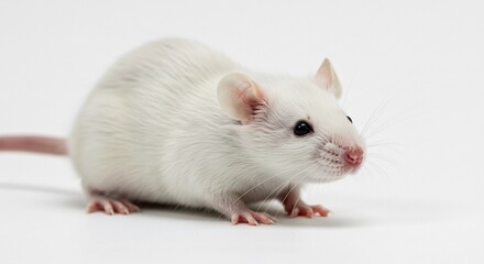 白いネズミ 柔らかな光 穏やか表情 愛らしい姿. AI Generated