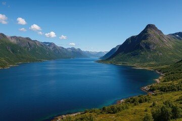 Scenic panoramic vista of a northern European country