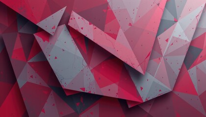 red abstract geometric background with sharp triangle patterns layered across the canvas