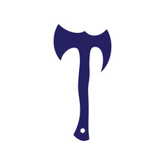 Stylized hatchet with dynamic lines, elegant logo concept in black and white