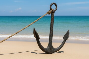 Vintage fishing boat anchor design