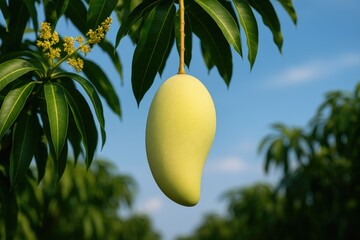 Exotic tropical fruit and its tree origin