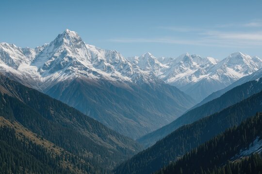 Exploring the Majestic Himalayan Mountains Near a Popular Hill Station