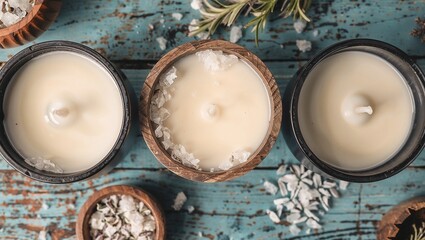 Immerse yourself in serenity with our candles. Hand-poured from natural wax, adorned with rosemary and lavender. Perfect for a cozy evening.