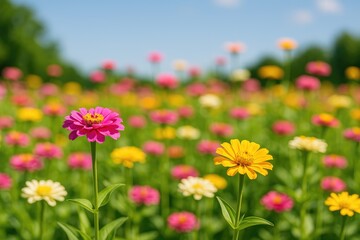 Obraz premium The vibrant sunlight illuminates the stunning flowers