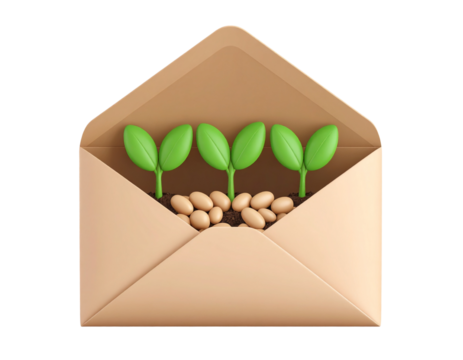 green envelope with red ribbon