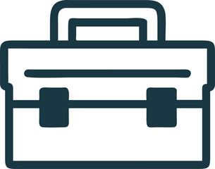  tool box with white background