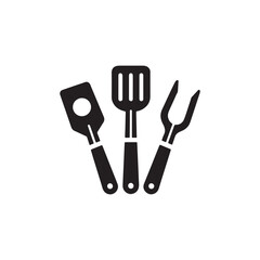 Kitchen Cooking Utensils Fork Spatula Tools Icon