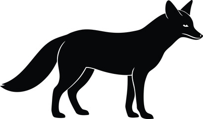 mystical fox silhouette for book covers and fantasy illustration