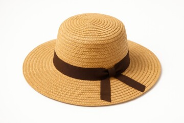 White background featuring a straw hat