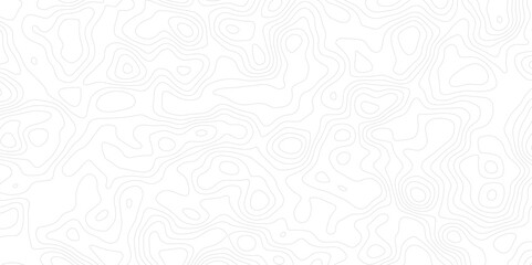 Abstract white topographic contour map background with soft gray lines forming organic, wavy patterns. Ideal for geographic designs, scientific visuals, or modern minimal backdrops.