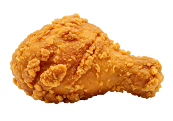 Isolated Crispy Fried Chicken Leg PNG Image for Fast Food Restaurant