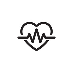 Heartbeat and Heart on Dining Table Icon