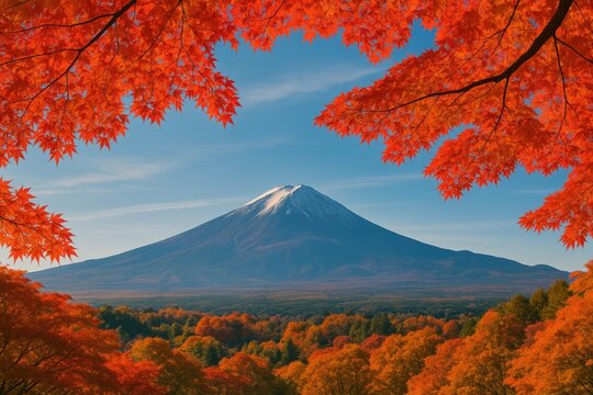 Autumn scenery of the iconic mountain national park