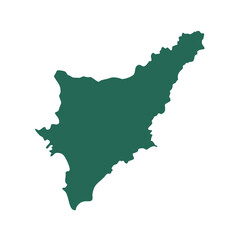 map of china with highlighted