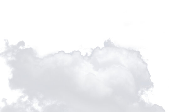 white cloud fluffy, fog or misty or smoke for overlay and design effect. isolated on transparent background. PNG file