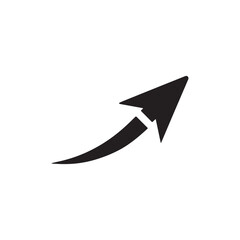 blue arrow on white background