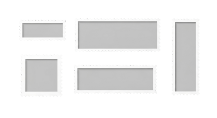 Abstract arrangement of rectangles isolated PNG with Transparent Background