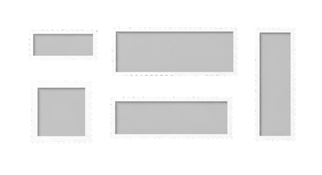 Abstract arrangement of rectangles isolated PNG with Transparent Background
