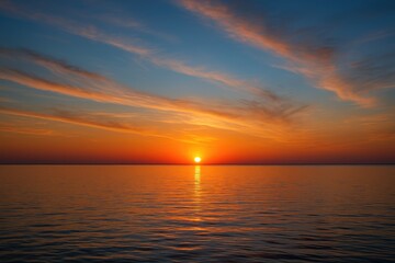 Naklejka premium Stunning evening sunset photo