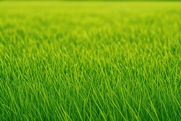 Obraz premium Close-up of vibrant spring grass in a peaceful park