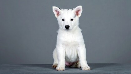 White puppy sitting