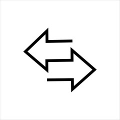 Two opposite arrows indicating direction, transfer, or exchange on white background.