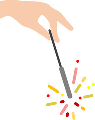 花火のグラフィック素材イラスト