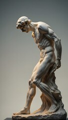 Classical sculpture of a man artistic representation museum exhibit art history piece