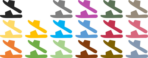 サンダルのグラフィック素材イラスト