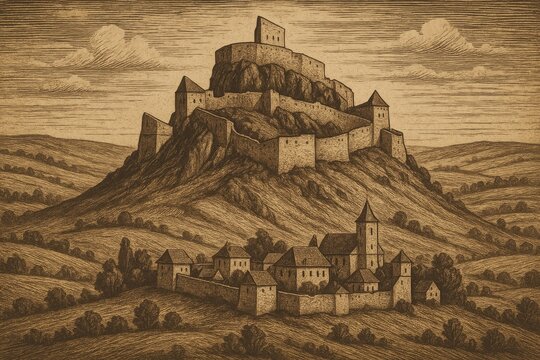 Ancient fortress remains from a Dacian settlement, later renamed during Roman rule as a rocky stronghold.