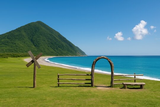 Lush Green Hills and Forest Accents at Niushan Huting in Hualien