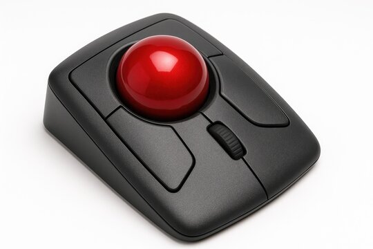 Standalone trackball on a plain white surface