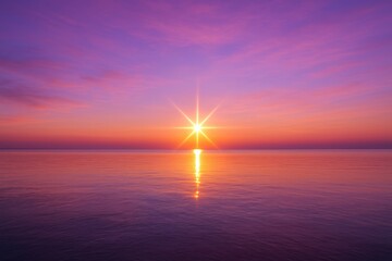 Glimmering stars against a vibrant pink and purple dawn sky