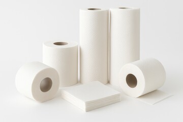 Disposable hygiene products and absorbent papers for household use