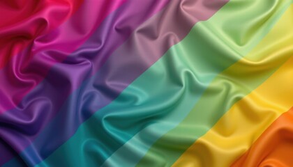 an elegant lgbt pride background representing harmony via symmetry and tone, with silk textured overlays, for legal equity documents.