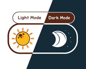 Light Mode Versus Dark Mode UI Toggle Comparison | Dark and Light Theme Switch UI Design