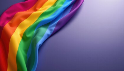 Fototapeta premium an elegant lgbt pride background softly representing community through gradient flow, using brushed metal gradients, for formal hr inclusion letters.
