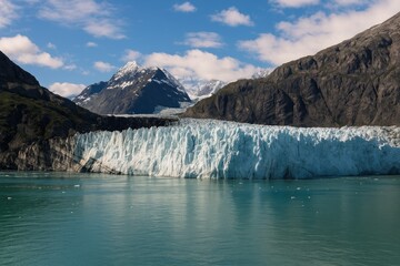 Obraz premium Ice formation at Tarr Inlet's Margerie Glacier in Glacier Bay National Park