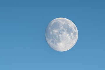 Stunning Moon Display During Daytime