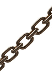 Obraz premium Isolated Transparent Background of Metal Iron Chain Links Industrial