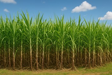 Fototapeta premium Sweet stalks: Exploring sugarcane farming practices