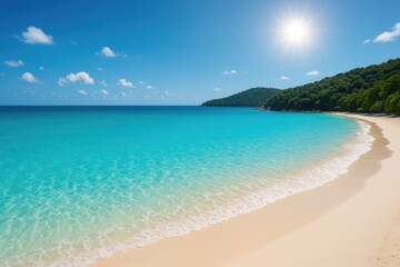 Fototapeta premium Azure waters surrounding a tropical island