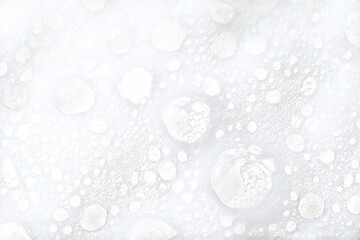 White Soap Foam Texture, Bubbly Surface, isolated on white transparent background