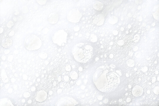 White Soap Foam Texture, Bubbly Surface, isolated on white transparent background